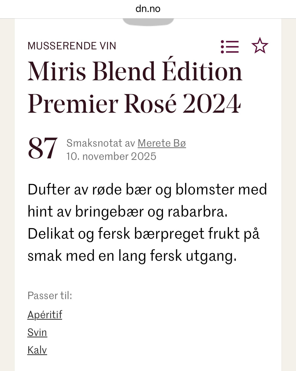 Édition Premier Rosé